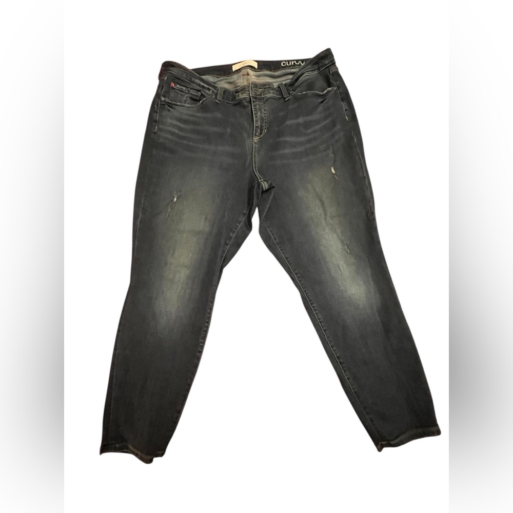 Slink Black Boyfriend Jeans Distressed Look